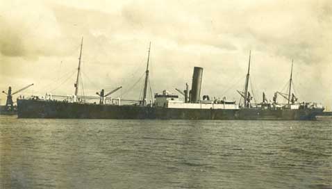 The unlucky SS Belgia docked in Newport