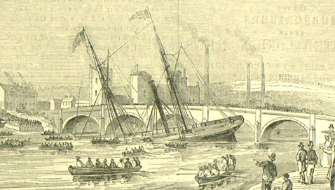 An artist from the Illustrated London News drew a dramatic view of the incident.